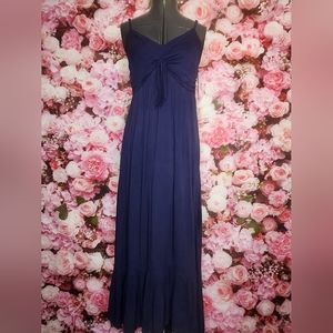 NWT Jeseica Simpson Navy long sleeveless Maternity Dress Small boho